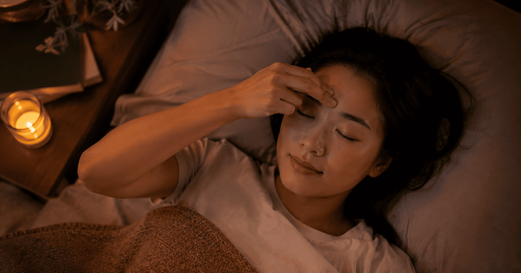 Yintang acupressure point for natural sleep relief