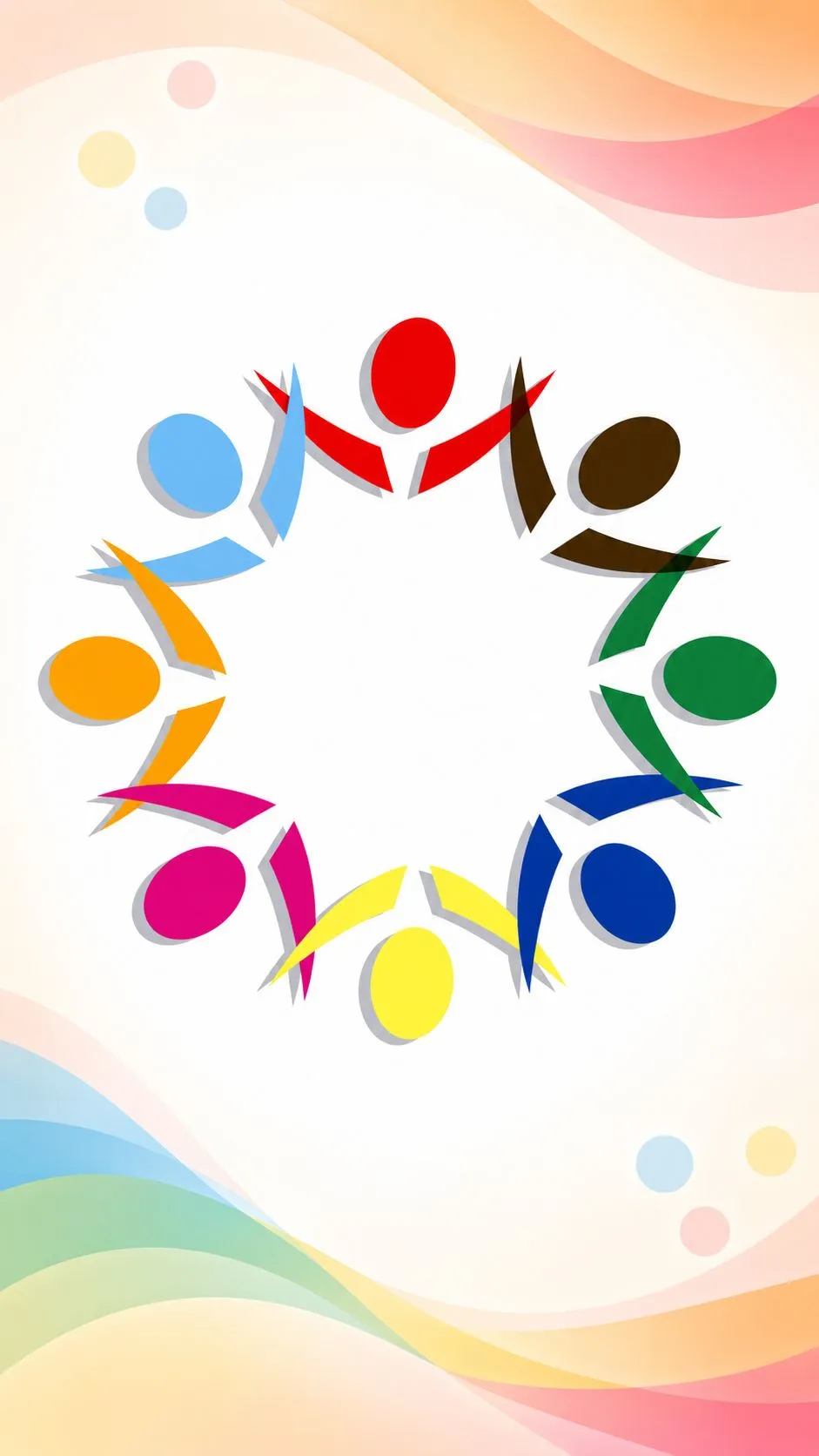 Circle of women, illustration representing community and connection